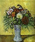 Paul Cezanne Flowers in a Blue Vase painting